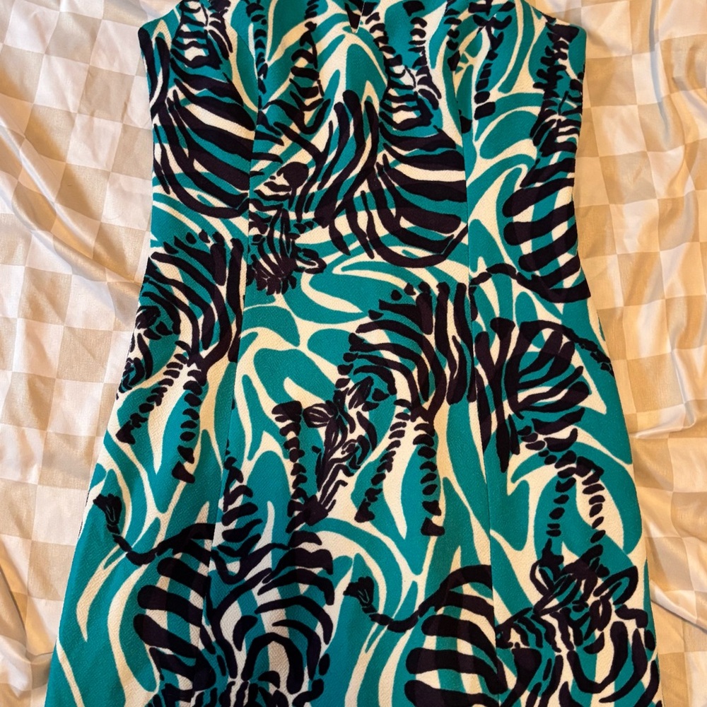 Lilly Pulitzer Teal and Black Zebra dress